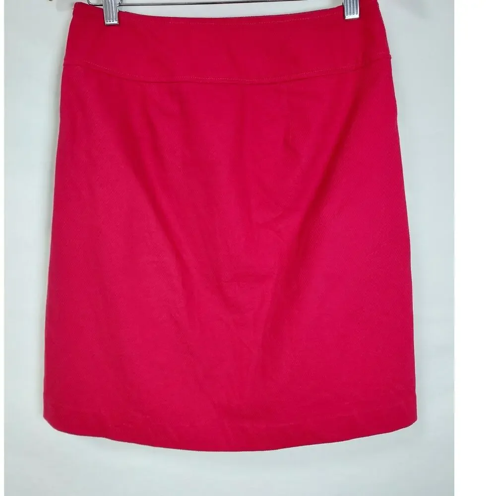 NWT Talbots Pink Pencil Knee Length Lined Skirt Women Size 2